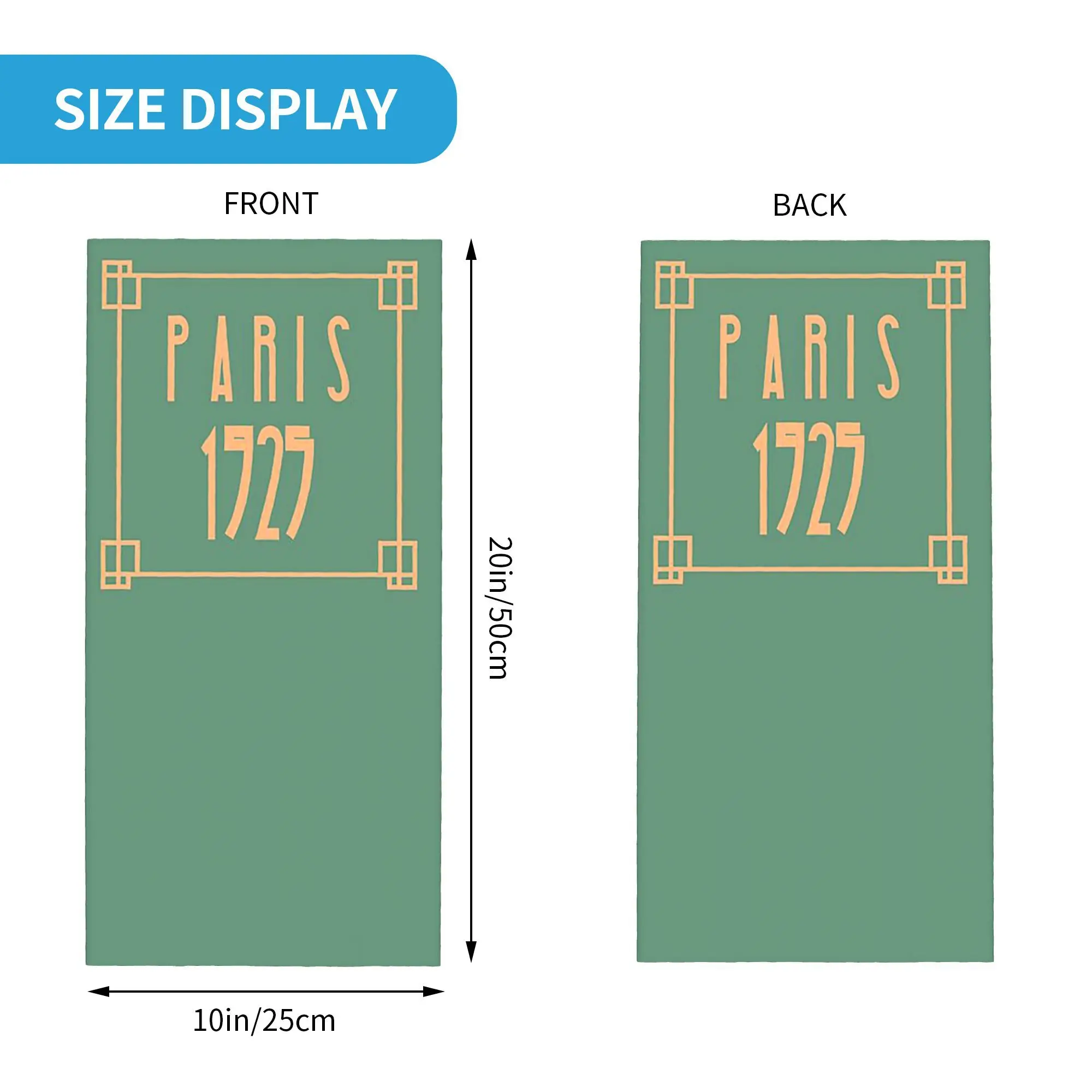 Diseño Art Deco en pañuelo verde, cubierta para el cuello, máscara envolvente impresa, bufanda, diadema multifunción, montar, Unisex, adulto, todas las estaciones