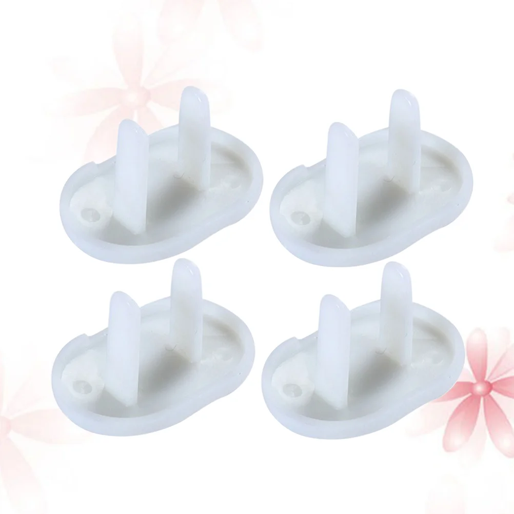 50pcs Child Safety Outlet Covers Electric Socket Cover Socket Protector (White)