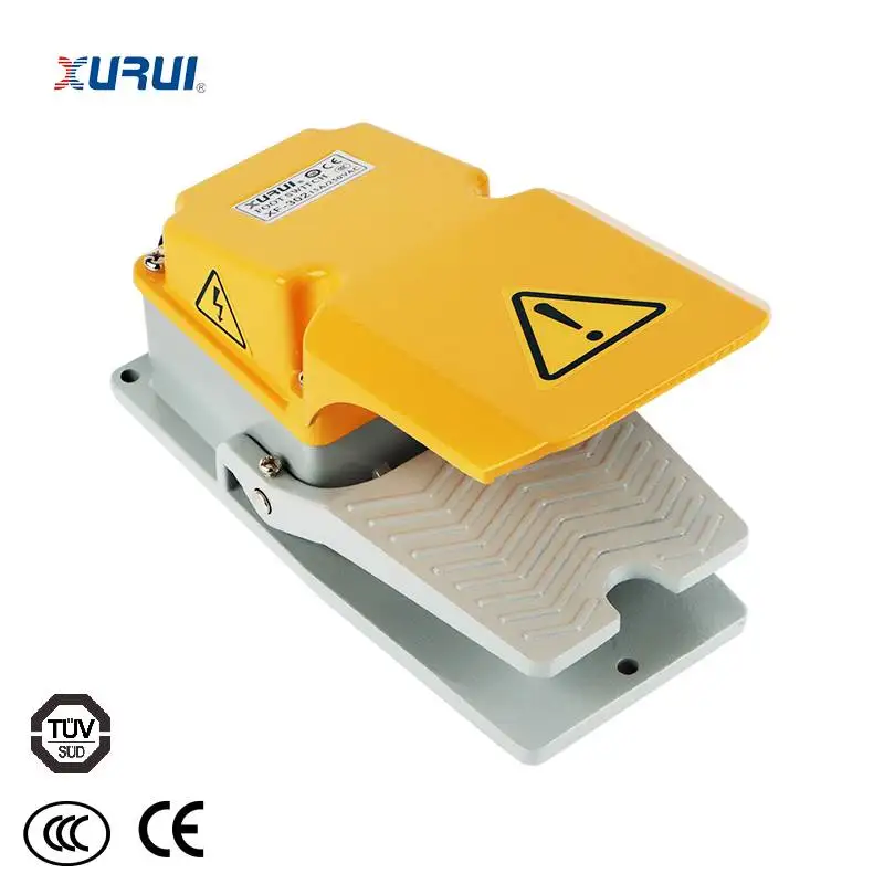 

1PC,XURUI Foot Switch,15A/250VAC, IP65 Rated,Aluminum Alloy Waterproof Oil-Resistant Anti-Slip,Momentary Single Pedal
