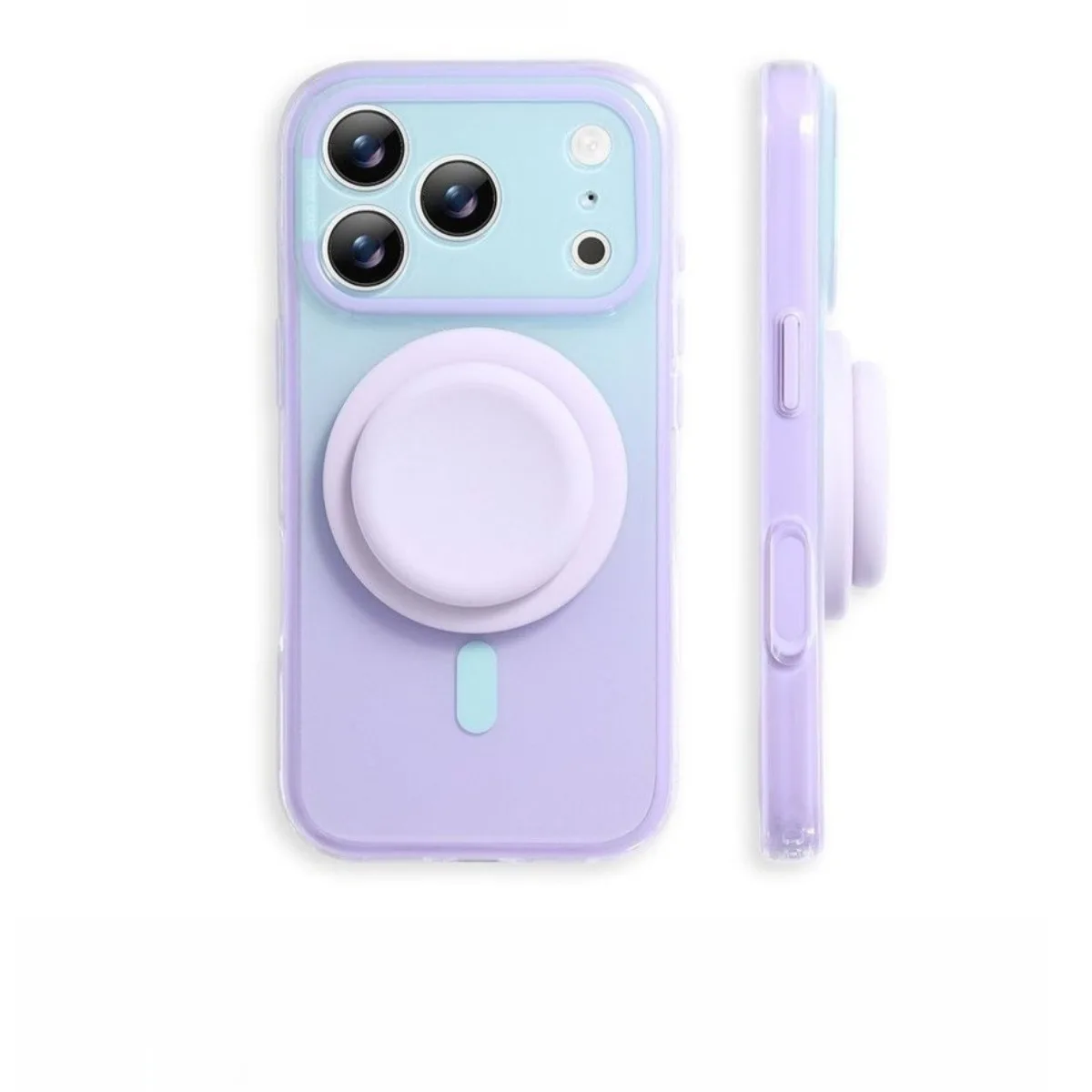 

Candy Color Soft Silicone Magnetic Grip Socket For iPhone 17 16 Pro Max Strong Magnetic Attraction Holder Stand For Samsung