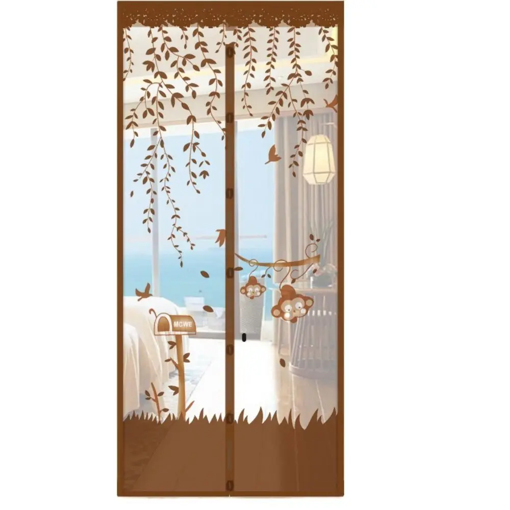 Automatic Closing Magnetic Door Screen Cartoon Lightweight Mosquito Net Screen Curtain Self Sealing Mesh Net Door Anti-fly Net