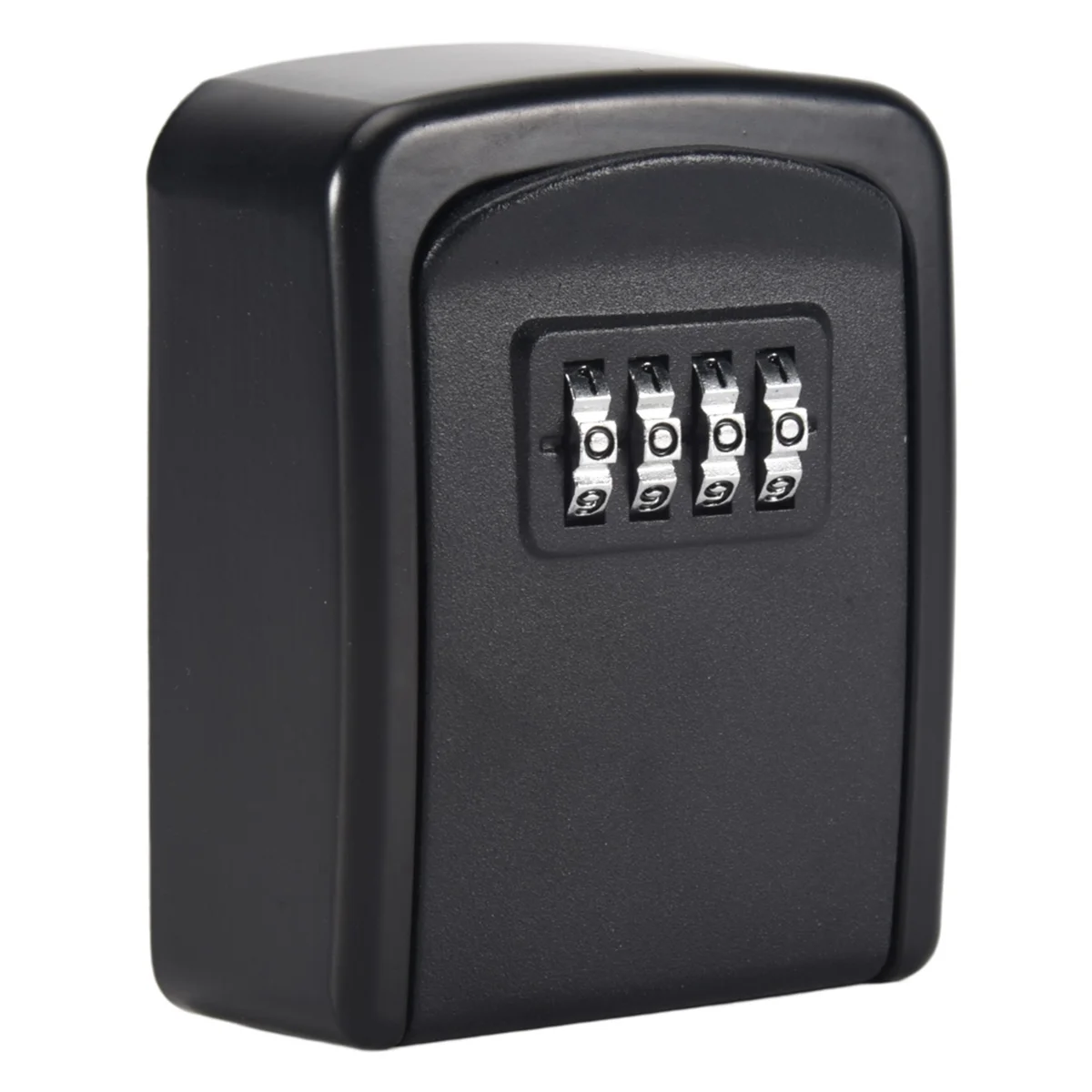 

2X Key Lock Box Wall Mounted 4 Digit Combination Lock Box For House Key Weatherproof Security Key Storage Lock Box Black-A74Z