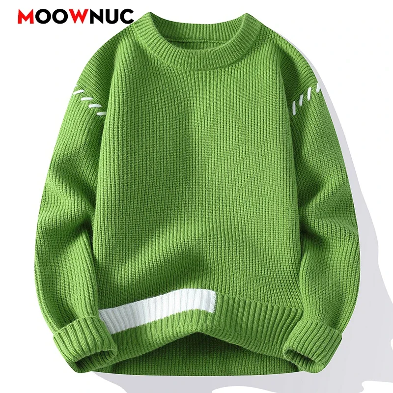 Streetwear Pullovers Men's Clothing Sweater For Men Men's Sweat-shirt Knit Spring Autumn Fashion Casual Hombre Warm Solid Male