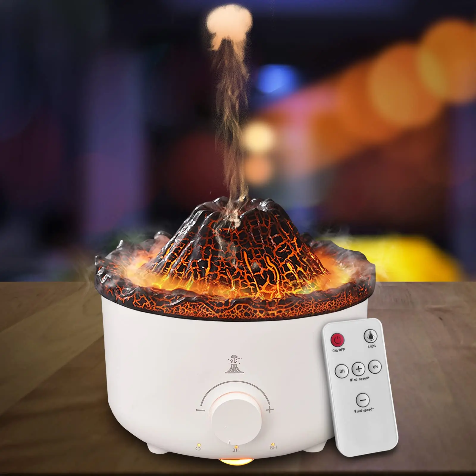 

Volcanic Jellyfish Flame Air Humidifier 560ML Large Capacity Essential Oil Diffuser Aroma Mist Maker Blow Fragrance Home