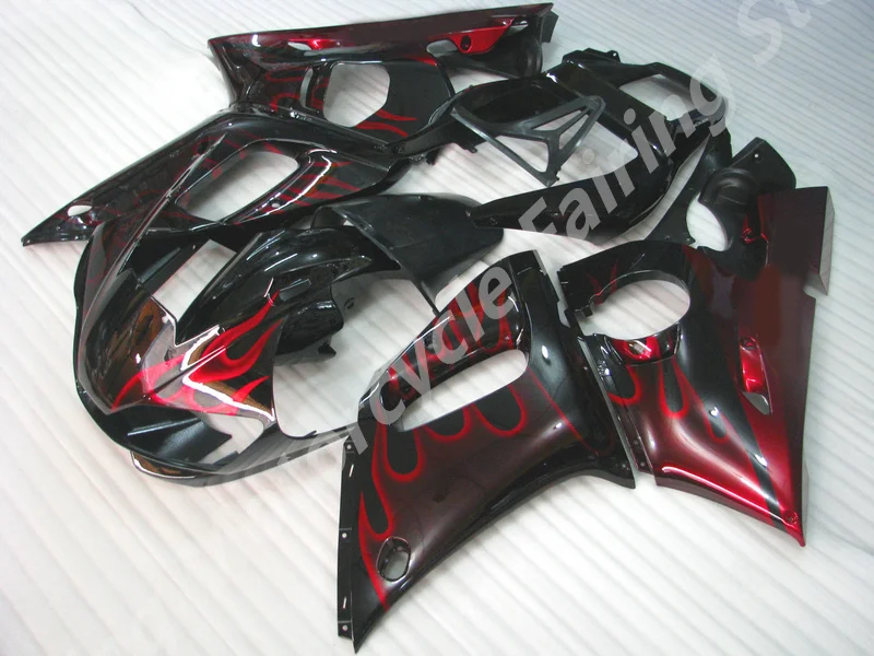 

Customized motorcycle fairing Kits Fit For YAMAHA YZFR6 YZF600 YZFR6 1998-2002 ABS plastic red black bodyworks 98 02