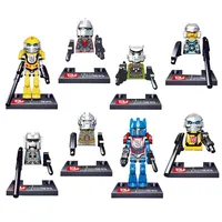 8Pcs /Set Deformation Robot Action Figures Building Blocks Sets Transform Cars Bricks Toy For Children Birthday Gifts For Boys