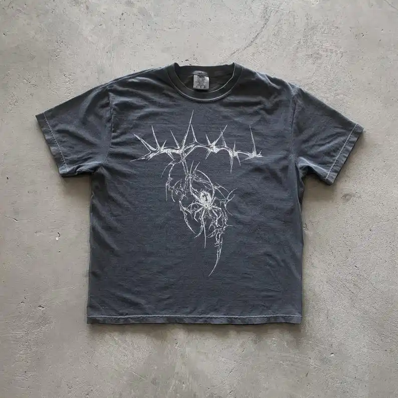 

dark spider Cybersigilism y2k Y2K grunge Grunge aesthetic gothic tshirt vintage streetwear short sleeve t-shirt opium