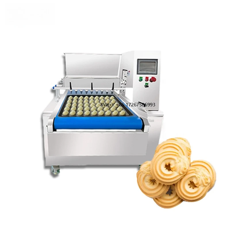 Fully Automatic Mini Biscuit & Fortune Cookie Machine PLC Servo PLC Cup Cookie Cutting Rotary Machine for Chocolate Production