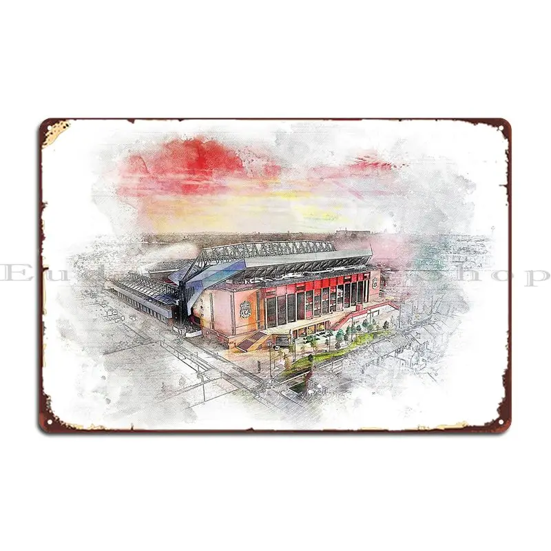 Anfield Stadium Liverpool Fc Metal Plaque Poster Wall Plaque Vintage Garage Club Decoration Personalized Tin Sign Poster