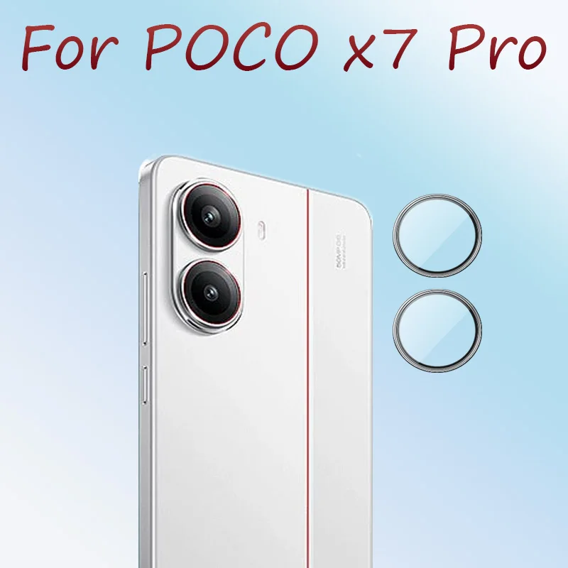 

Full Cover Camera Protector For Xiaomi POCO X7 Pro Metal Ring Glass Camera Lens Film 3D Design High-quality lens protection