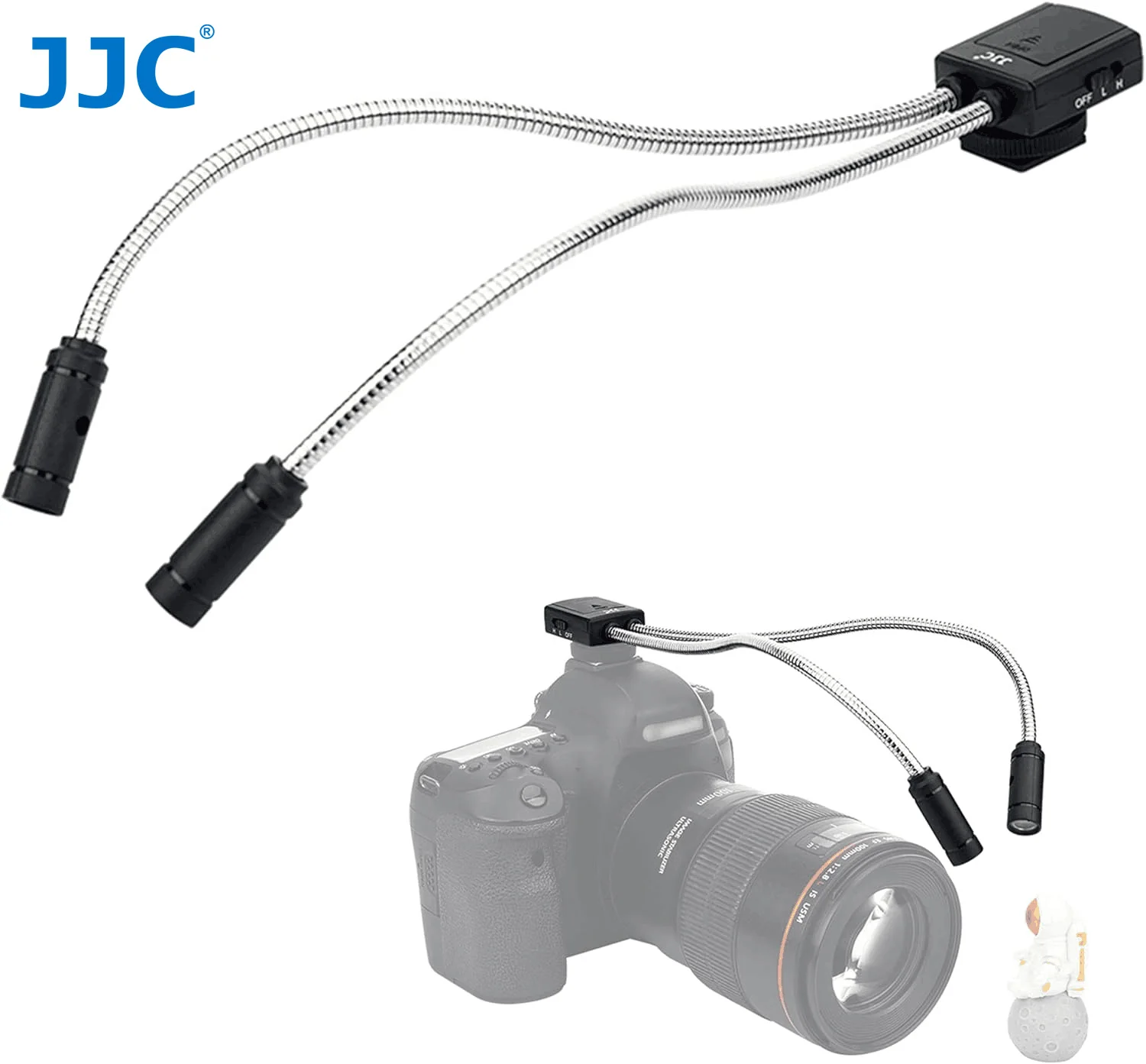 JJC LED Macro Arm Light Photo Lighting with 5 Level Ajustable Flexible Fill Lights for Macro Lens Camera Close-up Photography