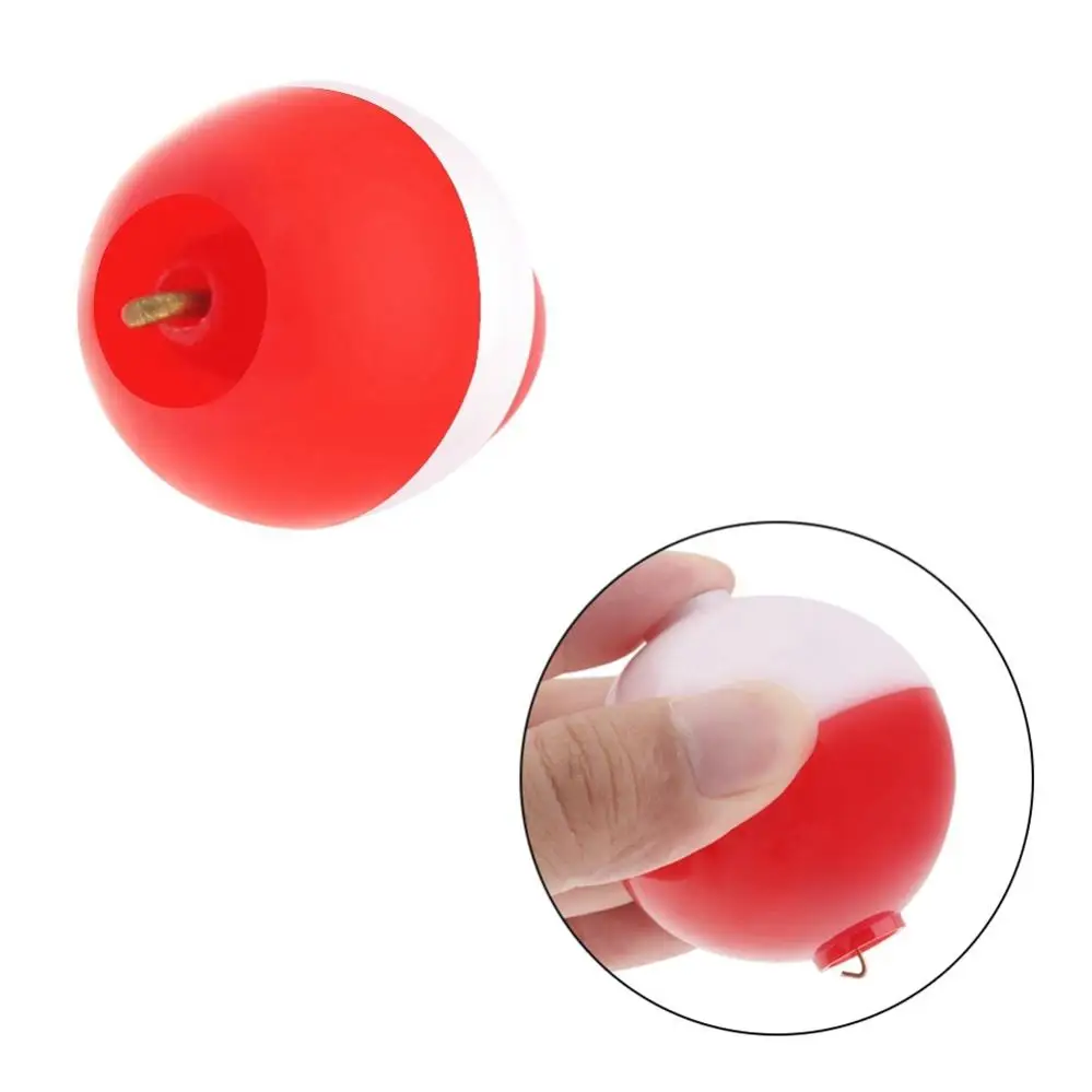 10pcs/lot 13mm / 0.51inch Mini Fishing Bobber Floats Set Hard ABS Snap on Red White ABS Material Push Button  Round Buoy