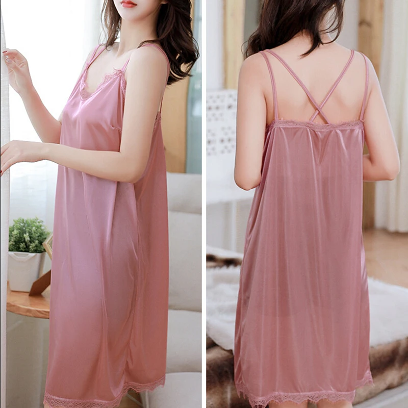 Women Nightgowns Sleepwear Nightwear Lace Sleeping Dress Pajamas Night Dress