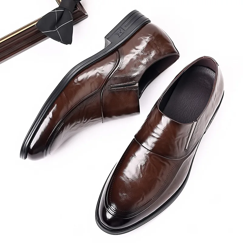 

Premium Men Leather Business Dress Shoes Wedding Groom Formal Casual Trendy Footwear