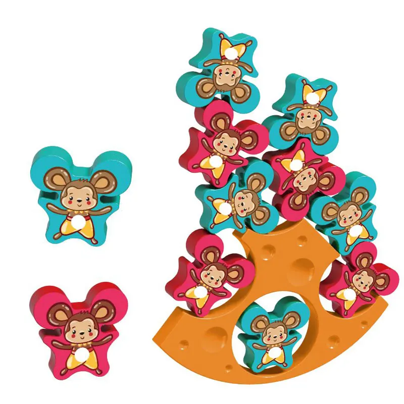 

Exercise Kids Hand Eye Coordination Stacking Cartoon Monkey Balance Game For 3+ Age