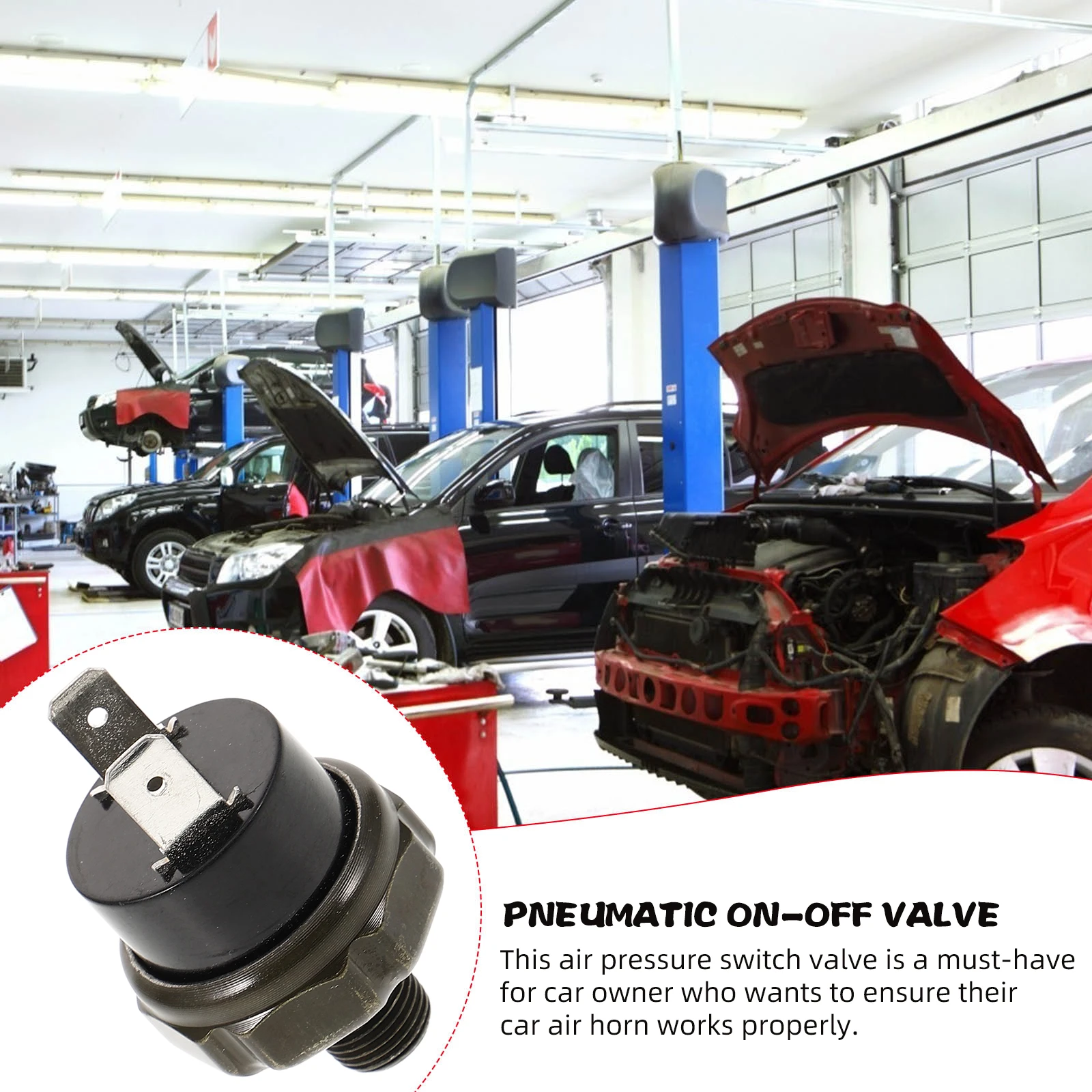 

Air Pressure Switch Valve 90-120 Psi Metal Replacement for Compressor Horn pressure switch air compressor part valve