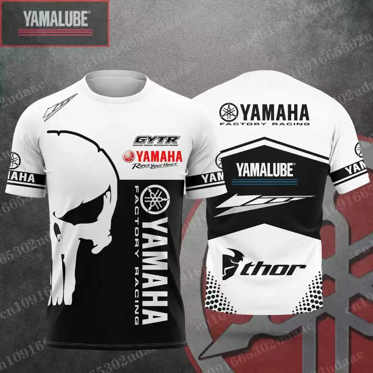 YAMAHA 2026 New Motorcycle Enthusiast  Men's and Women's Summer T-Shirt Casual Sports Top