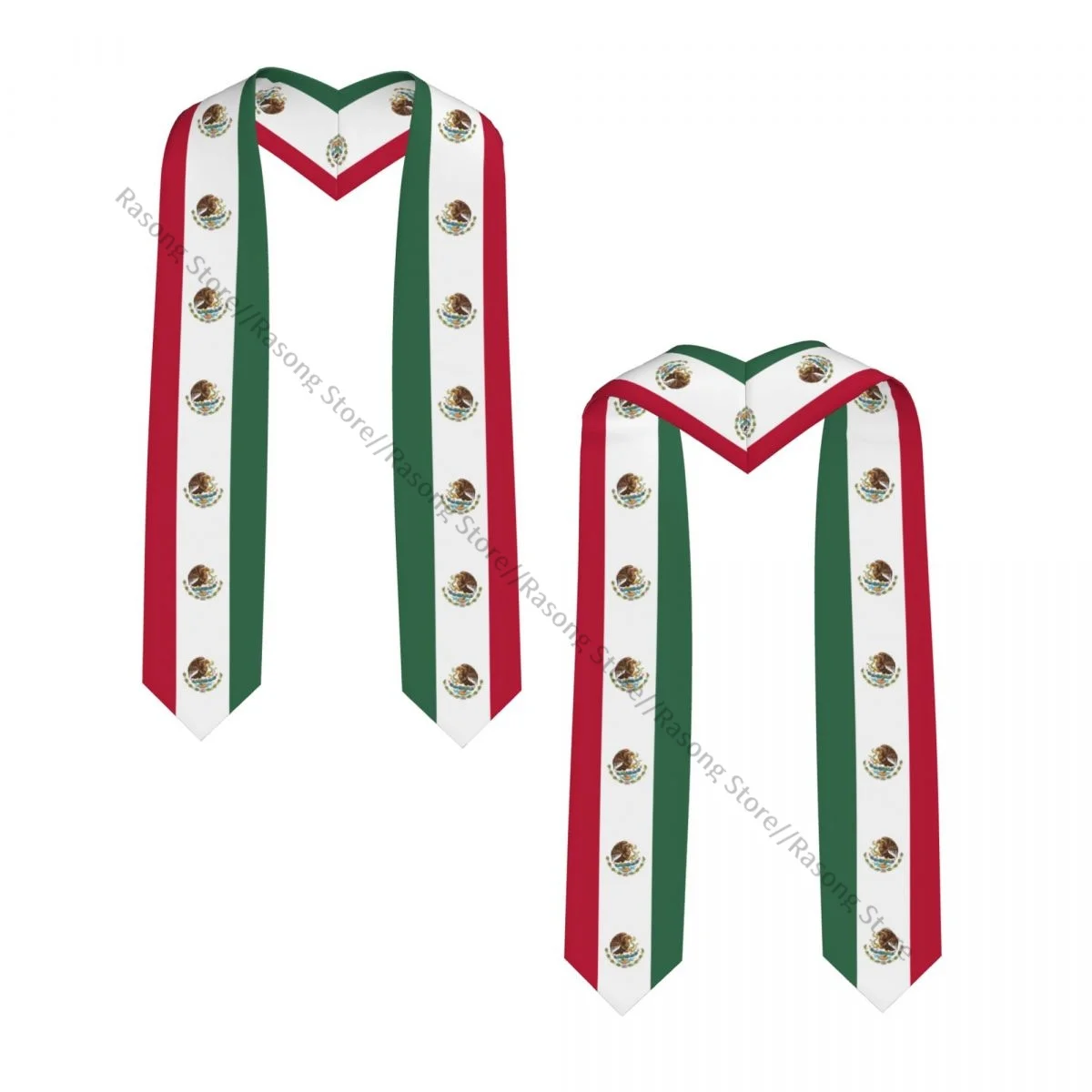 Mexico Flag Unisex Adult Graduation Stole Shawl for Academic Commencements Celebration Uniform