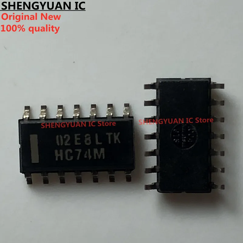 5Pcs/lot  HC74M CD74HC74M96 74HC74M CD74HC74M SOP-14 Dual D Flip-Flop with Set and Reset 100% new imported original 100% quality