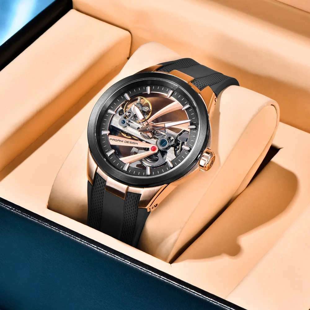 2026 Neue PAGANI DESIGN Herrenuhren Luxus Automatische Mechanische Uhr Herren Hohl-Tourbillon Wasserdicht Leuchtend AR Saphir