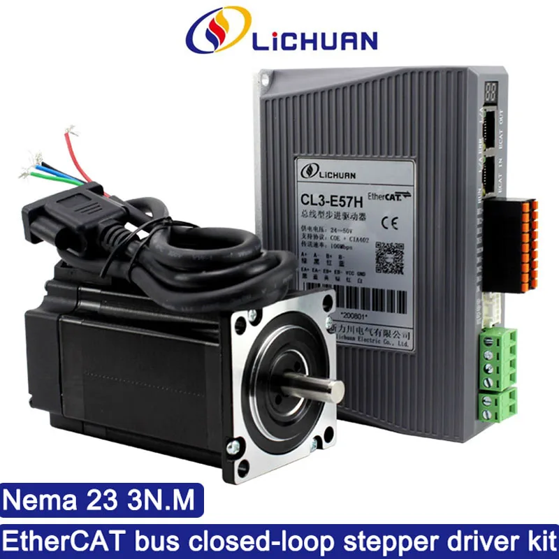 Lichuan Nema23 3N.M~3.5N.M 2-phase EtherCAT Bus Closed-loop Stepper Motor Driver CNC Kit CL3-57H Step Motor For 3D Printer