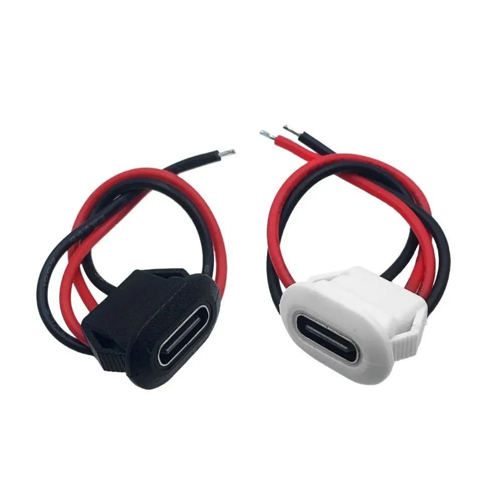 10PCS 2Pin Design USB-C Connector Type-C Female Dual Pin Structure Charging Port Jack Fast Charging Capability Female Connector
