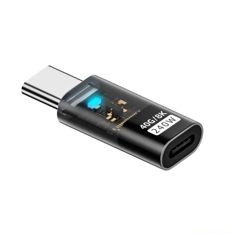 E56B USB C to USB C Adapter Type C Female to USB C Male Converters Charging Adapter 40Gbps 8K@60Hz 240W for Laptops Phone