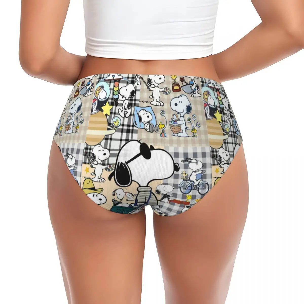 Custom Snoopys Collage Brief Panties Women\'s Comfort Underwear