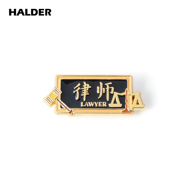 HALDER Lawyer Brooch Justice Equity Symbo Enamel Pin Lapel Pins Badges on Backpack Clothes Jewelry Accessories Graduation Gift