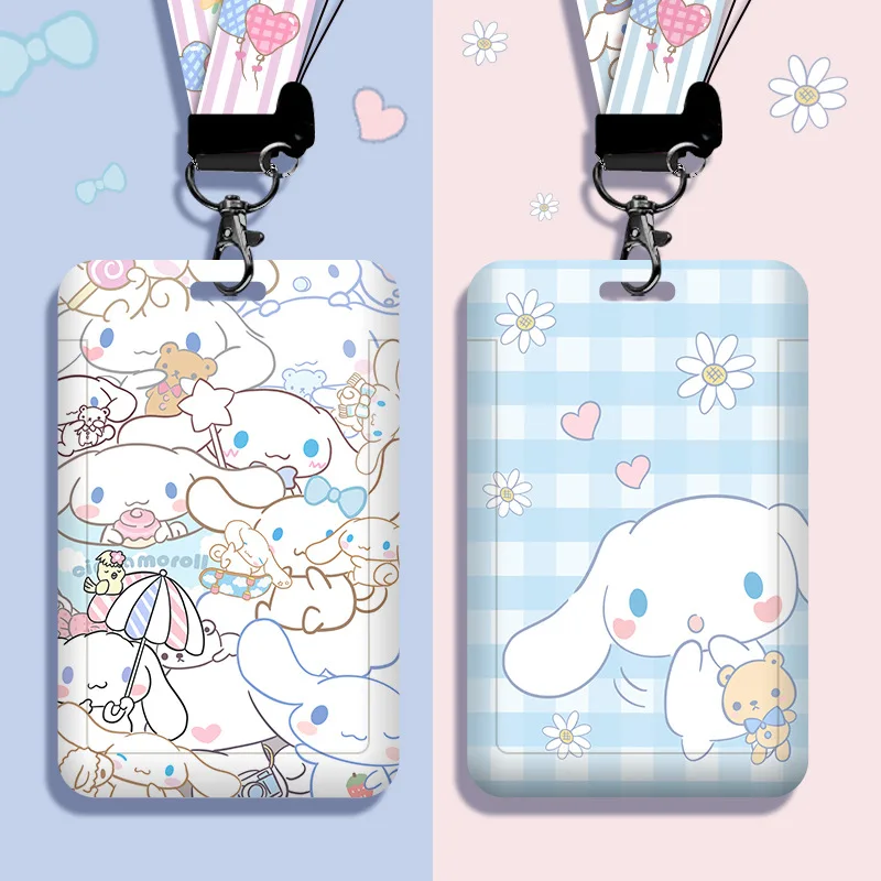 

Cute Cinnamoroll ID Badge Card Holder Lanyard Kids Credit Card Case Neck Strap Door Card Holder Credentials Gift