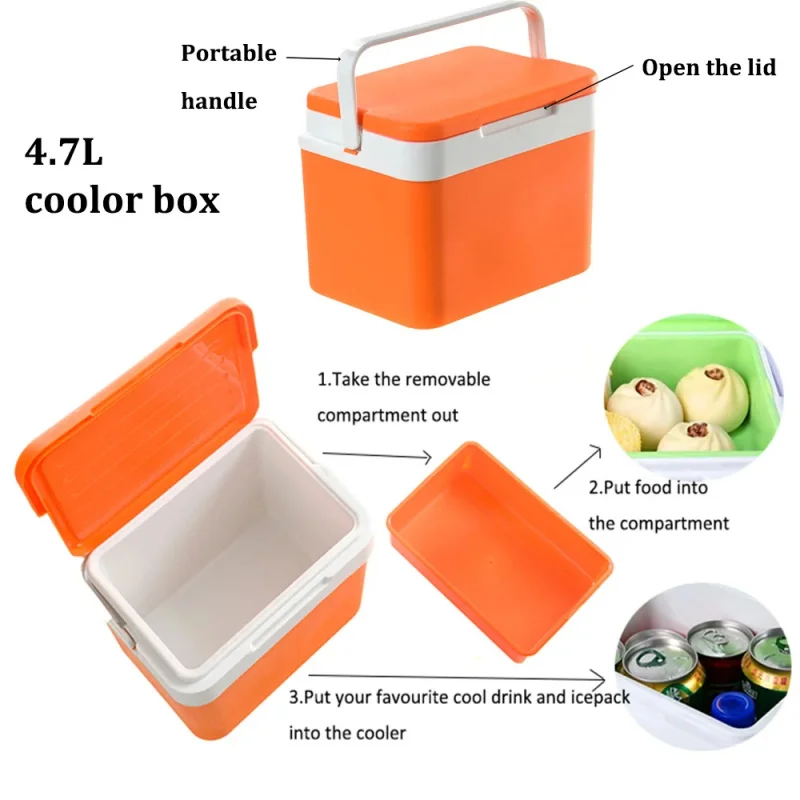 

High Quality 4.7L 10L 29L 25L PP Insulated Outdoor Hand Carry Cooler Box Cans Beach Camping & Hiking Hot Selling