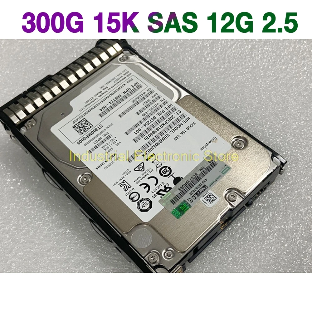 300GB For HPE G9 G10 870753-B21 870792-001 867254-001 300G 15K SAS 12G 2.5 Server Hard Disk