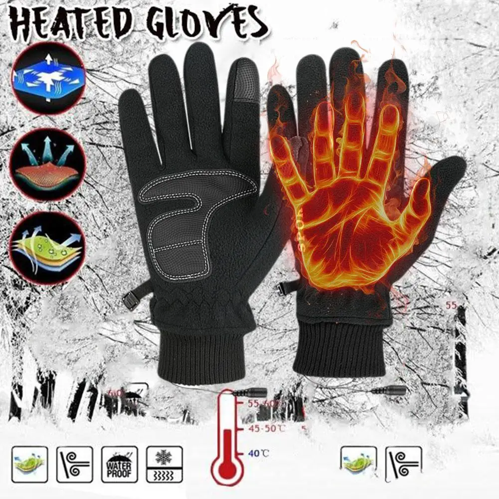 Winter Fleece Gloves for Cycling Warm Can Use Phone With Gloves Thick Running Women Men Couple Anti-Slip Ski Gloves
