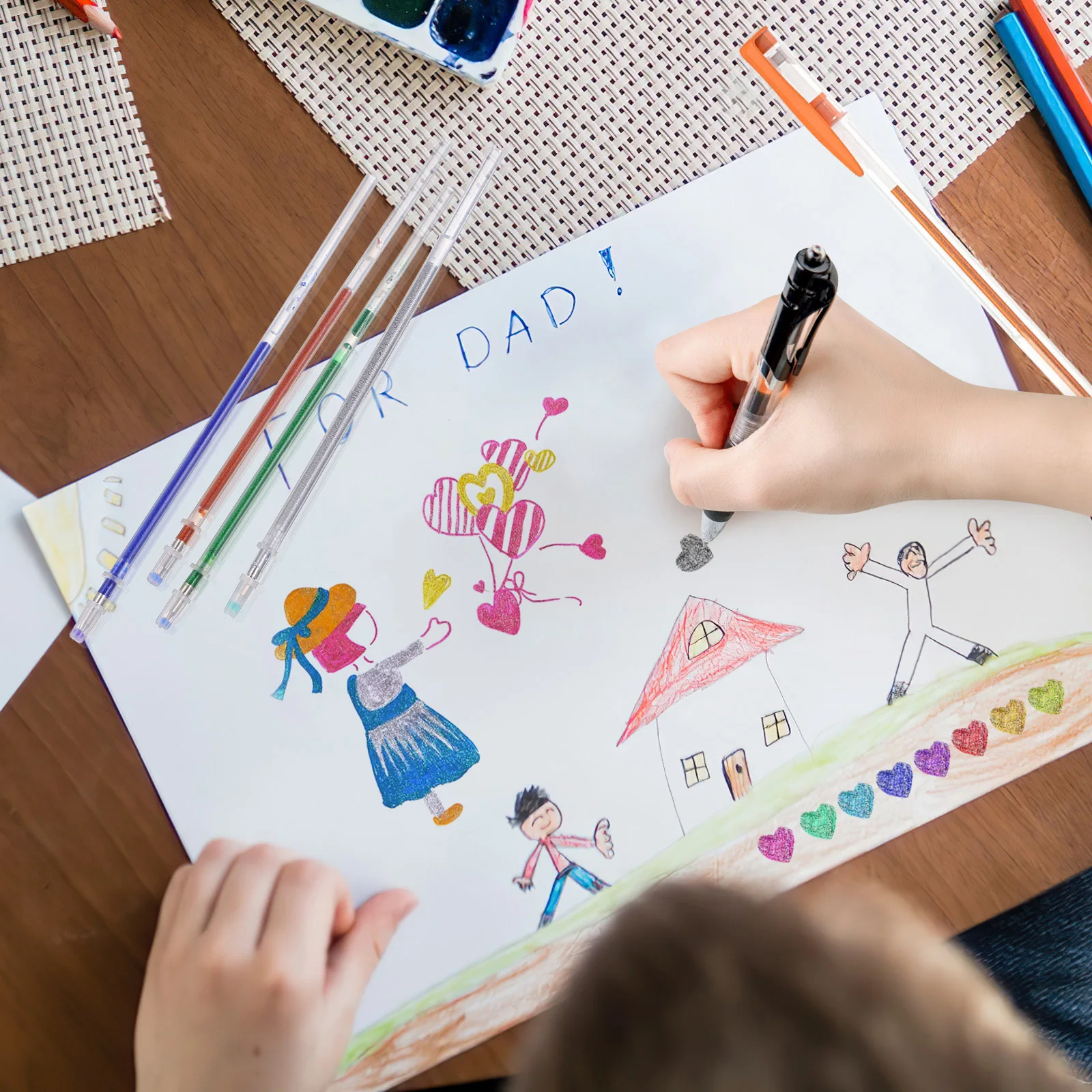 

50 pcs Flash Ink Refills Smooth Gel Pen Refill Replacements For School Study Stationery Supplies Writing Tools