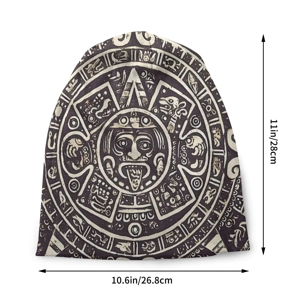 Mayan Calendar Art Thin Bonnet Homme Outdoor Mayan Calendar Aztec Skullies Beanies Caps Novelty Hats