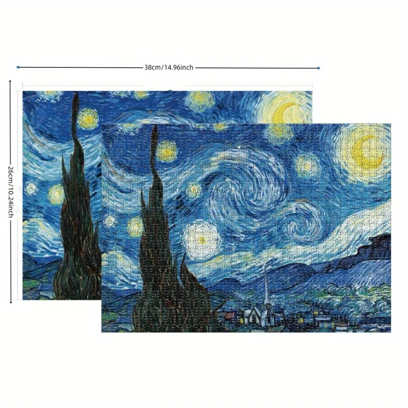 Decompression Toys Jigsaw Puzzles for Adults 1000 Pieces and Up Famous Landscape Painting Art Puzzles for Adults Family Games