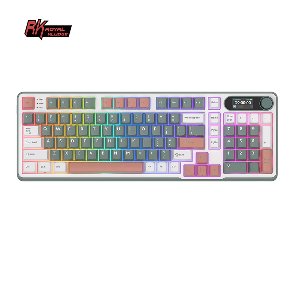 Rk s98およびROKludgeメカニカルキーボードノブ,96% rgb,バックライト