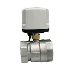 ステンレス鋼製電気ボールバルブ,防水,2インチ,220v,12v,24v,3線式,真ちゅう製