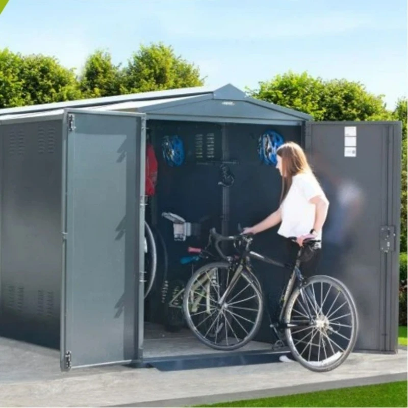 Bicycle locker, metal can hold multiple bicycle lockers