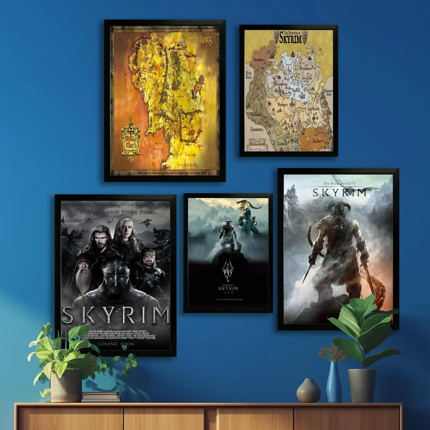 Elder Scrolls Morrowind Map Canvas Art Poster Picture Print, Modern Family, Bedroom Decor, Posters,Decorative painting