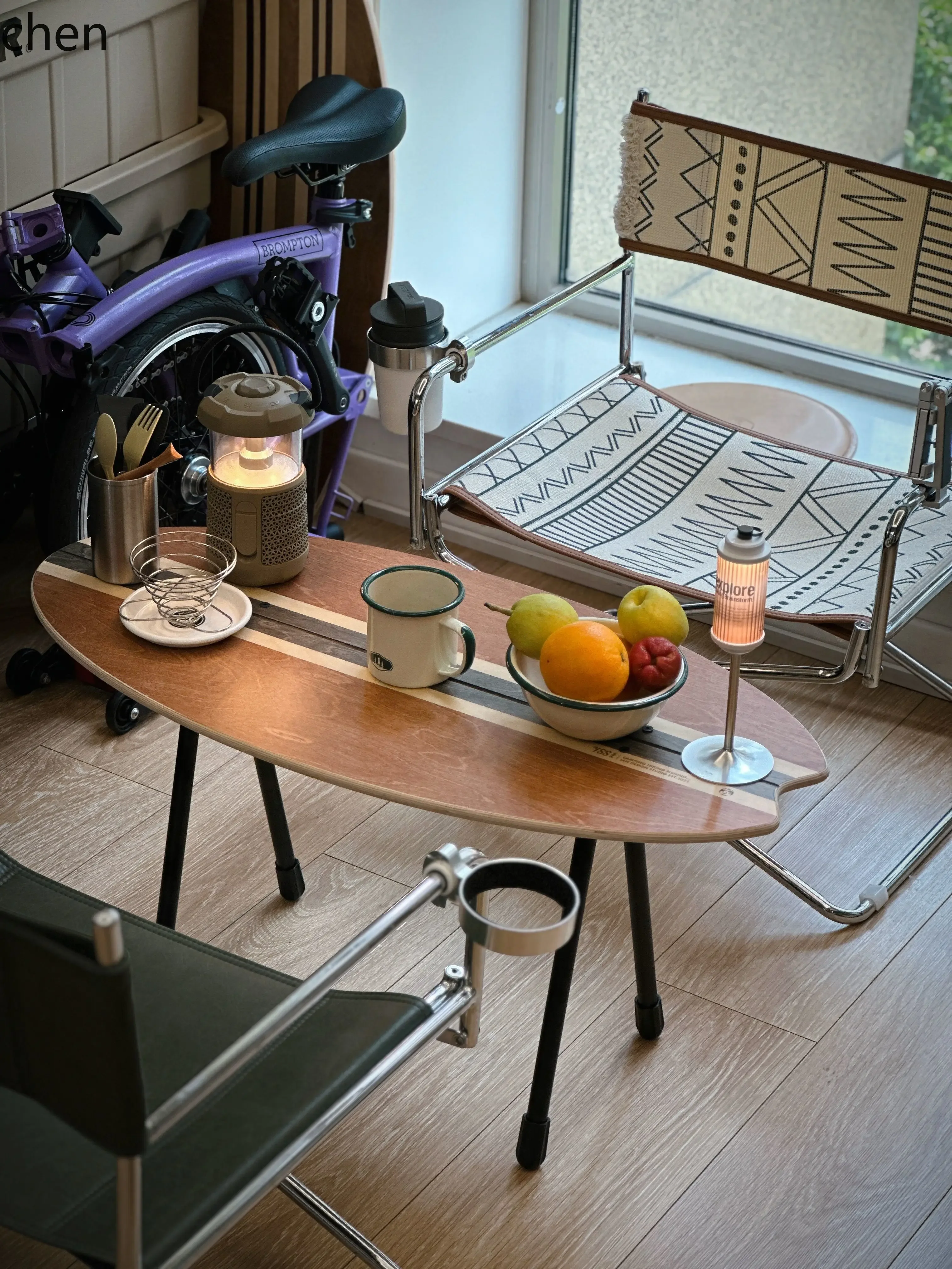 produces camping folding olive table outdoor wind coffee side table small apartment floor decoration