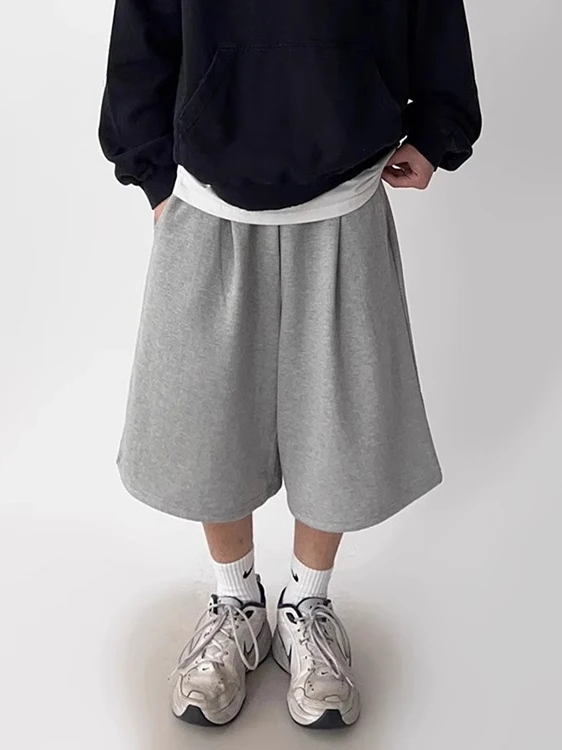

plus Size American Retro Wide Leg Pleated Seven-Foot Pants Men Women Summer Casual Loose Straight Leisure Trousers