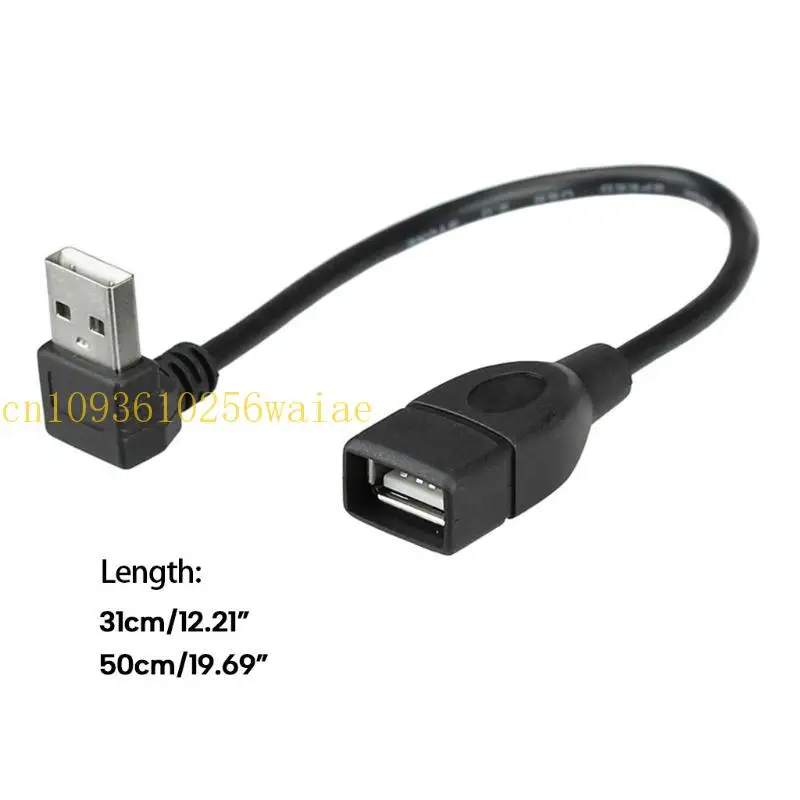652F USB Port Extender Hub Data Daya kabel daya 90 ° Down/UP USB2.0 Kabel Ekstensi