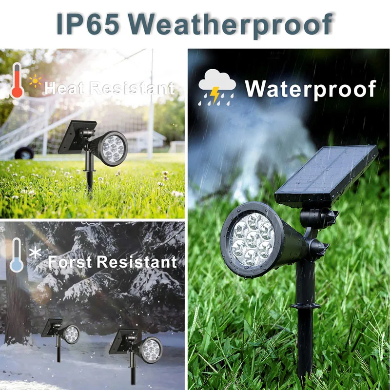 1Pcs 7LED Outdoor Solar Lights RGB Changing Lawn Ground Lamp IP65 Waterproof Landscape Spotlights Lighting For The Garden Decor