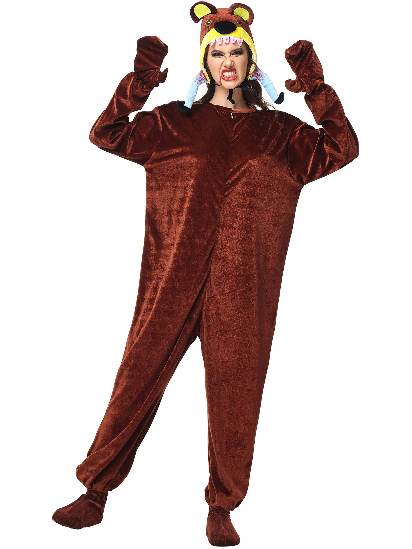 

SL Animal Cosplay Costume Halloween Stage Performance Eating Bear Festival Costume Women's Ethnic Wear T-stage Fashion