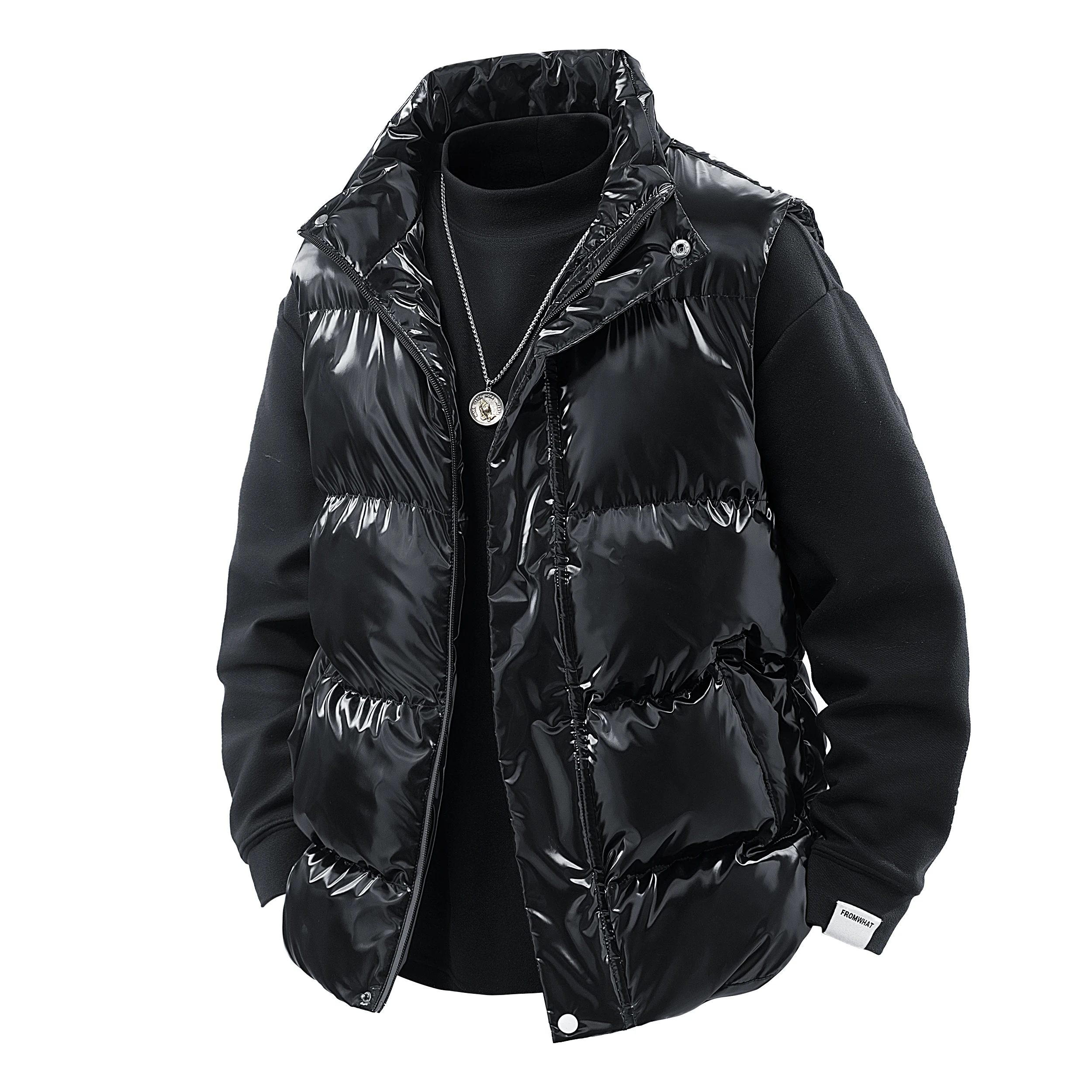 

Новые зимние мужские жилеты, утолщенные повседневные универсальные куртки для пар, спортивный жилет на открытом воздухе, куртки европейского размера, яркий жилет с поверхностью