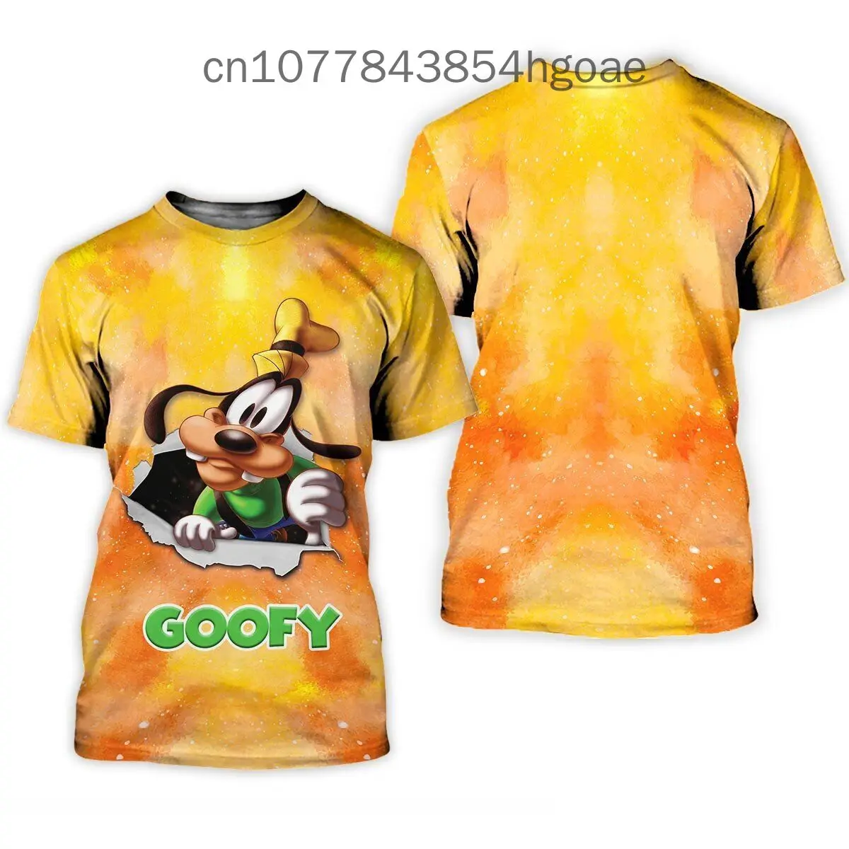 2024 Disney Goofy Dog T-shirt Men Women Short Sleeve Casual Style 3D Print T Shirt Summer Streetwear Tee Tops Cartoon T-shirts