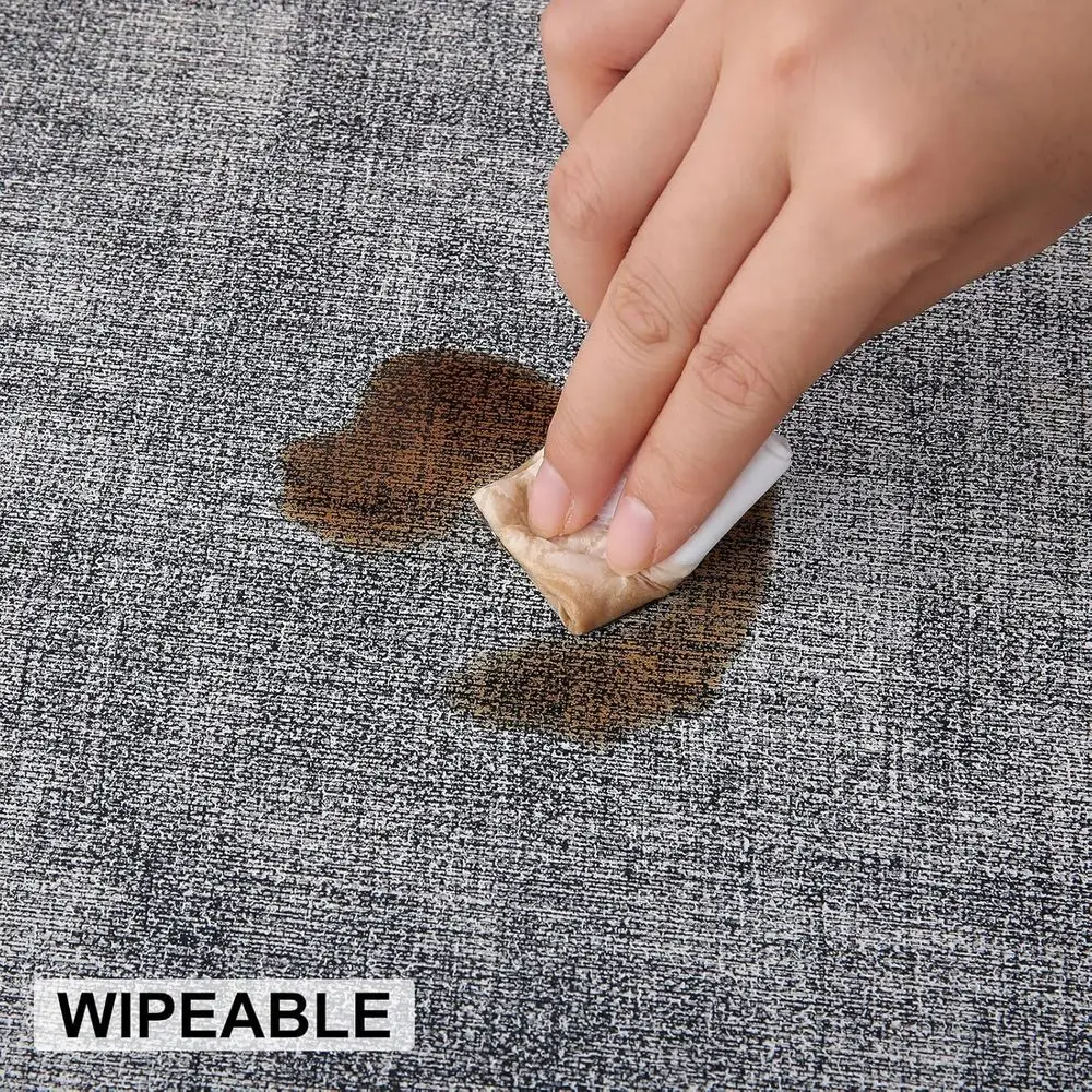 12-Pack Heat-Resistant PU Leather Placemats, Waterproof and Wipeable for Indoor/Outdoor Dining, Easy Clean, Smokey Grey