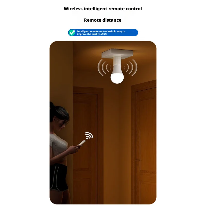 NEW HOT E27 60W Wireless Remote Control Smart Timer Switch Lamp Holder 110V 220V House Multi Light Switch Bedroom Timer Switch