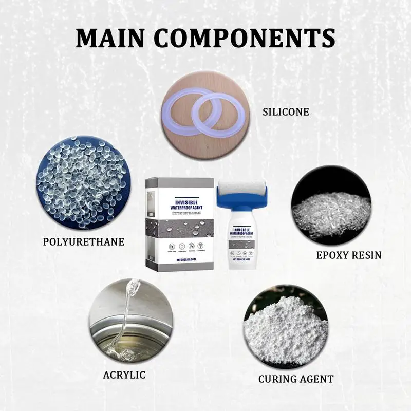 صمغ عازل للماء مانع للتسرب ، مقاوم للتسرب ، قائم على الماء ، طلاء خالٍ من الرائحة ، قفازات دوارة ، شفافة